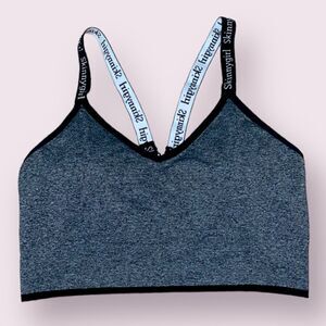 Skinnygirl by Bethany Frankel Gray Compression Top Sports Bra